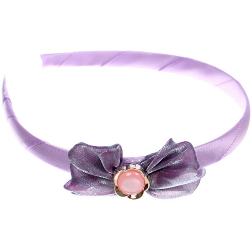 Ободок для волос детский на блистере РОЗОВОЕ ОБЛАКО, цветочек, микс 6 цветов, 1см_12