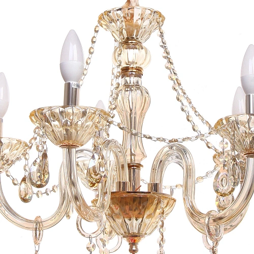 Люстра подвесная в стиле барокко Armonia 540Вт 25-S9006 со стеклянными основаниями_16