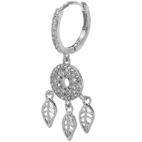 Серьги из гиппоалергенного металла со стразами ПАЛУМНА, ловец снов, цвет золото и серебро, 3,5см_9