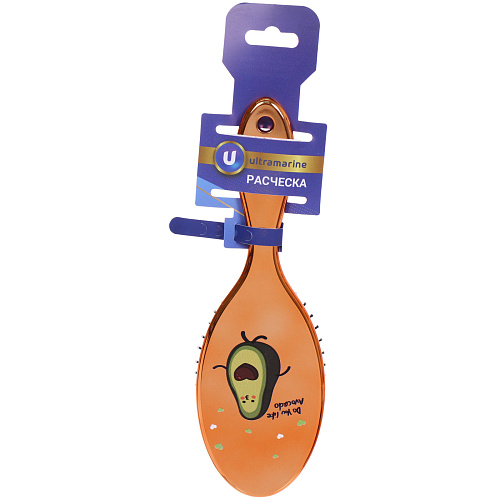 Расческа массажная зеркальная Animals, авокадики, микс 4 цвета, 722 см (блистер Ultramarine)_4