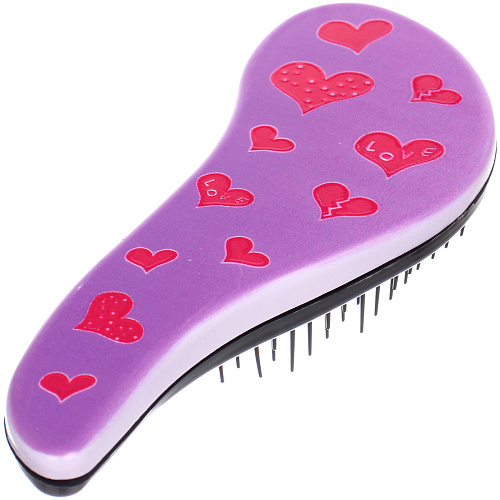 Расческа массажная компактная АМОР, микс 4 дизайна, 187,5см (PVC коробка)_8