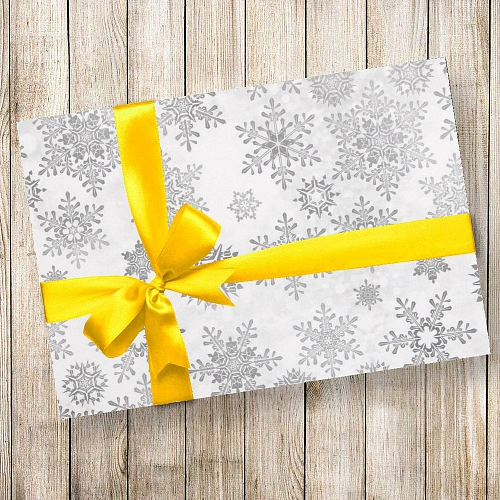 Бумага упаковочная 50х70 см Метель, серебро_5