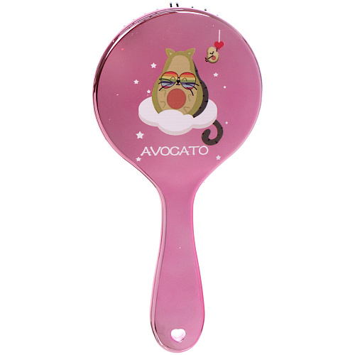 Расческа массажная зеркальная Animals, котоавокадики, микс 4 цвета, 1022 см (блистер Ultramarine)_3