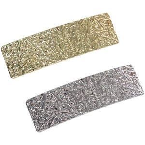 Заколка-автомат для волос "AKS - DesignPRO", прямоугольник, цвет золото и хром, 8*2,3см