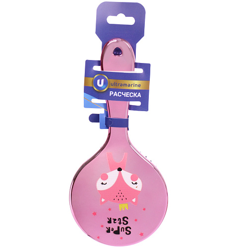 Расческа массажная зеркальная Animals, микс 4 цвета, 1022 см, блистер Ultramarine_14