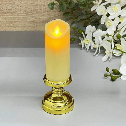 Сувенир с подсветкой "Свеча - Шик" 7,5*20 см (работает от батареек 3 ААА)