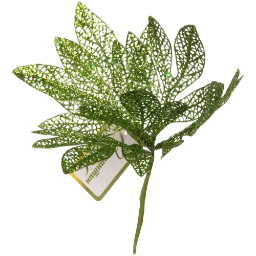 Ветка декоративная "Сказочный листопад" 25 см, Нежный зеленый