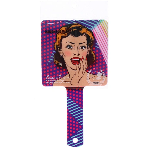 Зеркало косметическое ИМАНИ - ГЛАМ, микс 4 дизайна, 23,412см (PVC подвес) _10