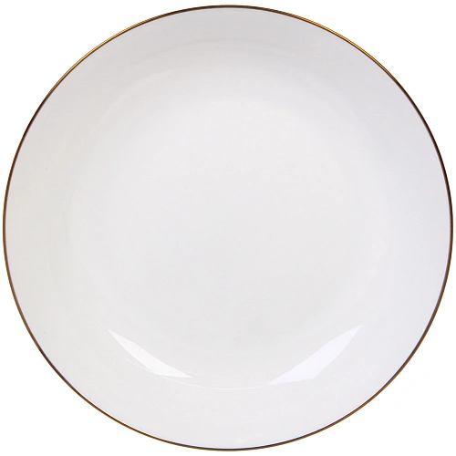 Тарелка фарфоровая White magic Gold 20см глубокая_3