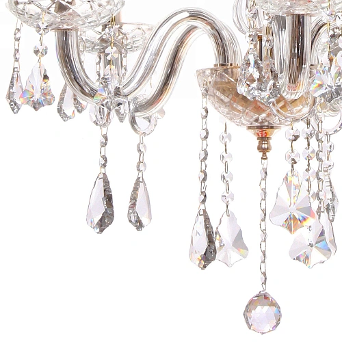 Люстра подвесная в стиле барокко Aroma 540Вт 25-S806 со стеклянными основаниями_6