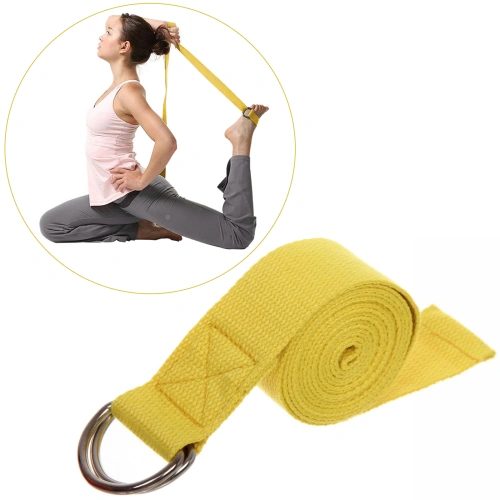 Ремень для йоги 180х4см, жёлтый