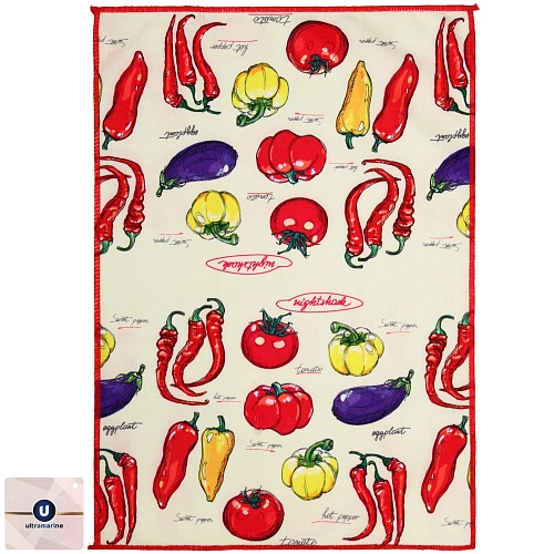 Полотенце кухонное "Flavor - Овощи" 40*57 см, микрофибра 200 гр/м2