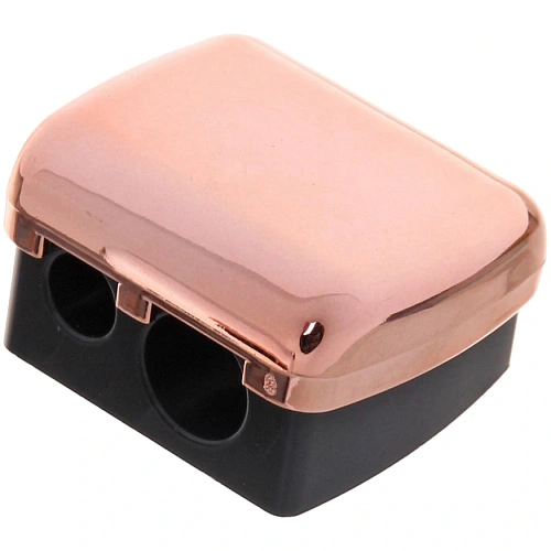 Точилка косметическая с крышкой в пакете, глянцевая, цвет микс, 3,5*3см