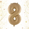 Шар фольгированный 32'/81см "Цифра "8" (шампань)