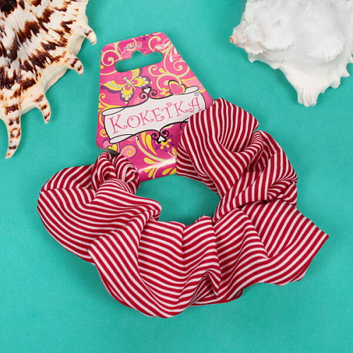 Резинка для волос Collection School, принт полоска, микс 6 цветов, d-10см_5