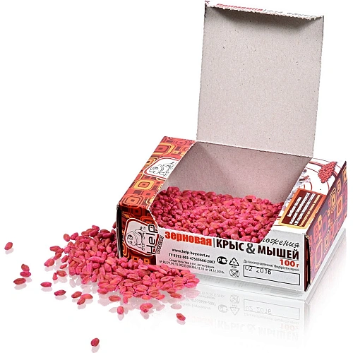Приманка зерновая для уничтожения крыс и мышей 100г HELP _2
