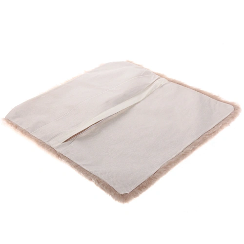 Чехол для декоративной подушки SOFI, 4343 см, иск мех, цвет бежевый_5