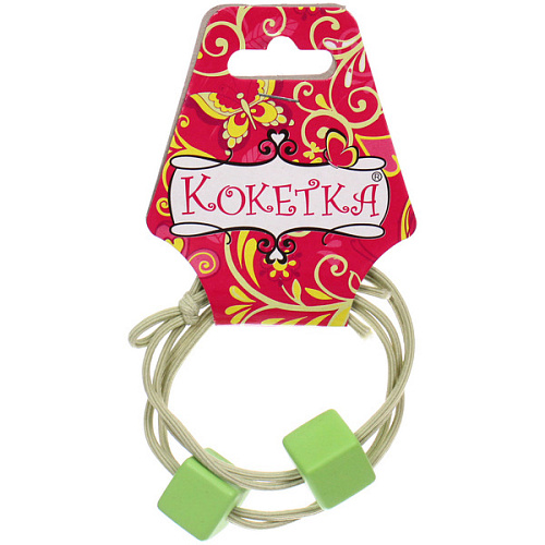 Резинки для волос 2шт Астория, яркие кубики, микс 6 цветов, d-5,5см_4