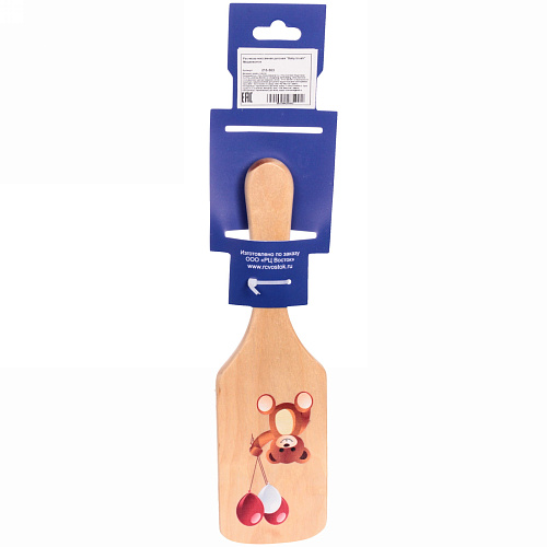 Расческа массажная детская Baby brush Медвежонок, цвет корич, 226,5см_4