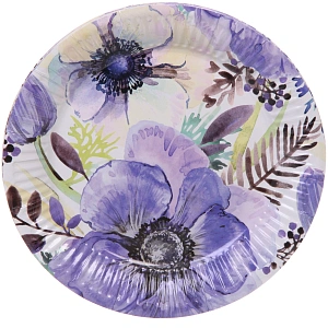 Тарелка бумажная 18 см в наборе 10 шт "Цветочный сад"