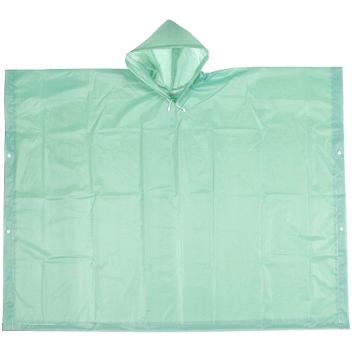 Дождевик-пончо "Ультим" с капюшоном, на кнопках 120 Мкрн 95см зеленый ДоброСад