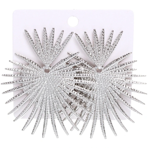 Серьги ЭЛЛОДИ, солнце, цвет золото и серебро, 75,5см_8