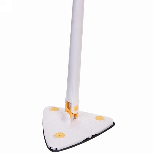 Швабра треугольная с отжимом, ручка 130 см цвет белый_5