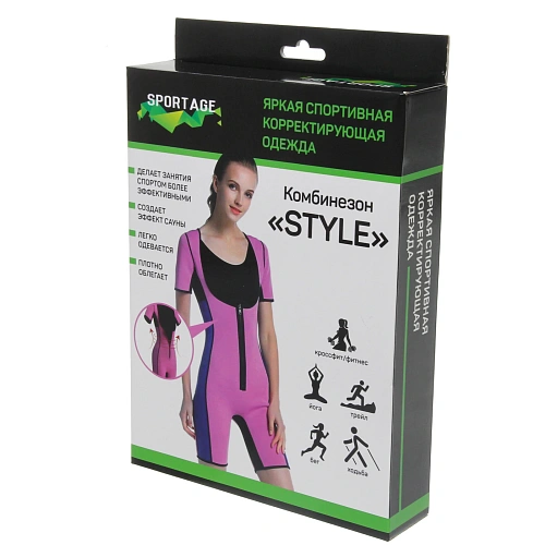 Комбинезон для похудения Style, размер M, Черныйсиний_12