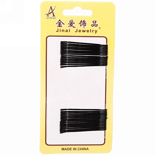 Невидимка для волос 30-34шт "Классика", цвет черный 5см. 