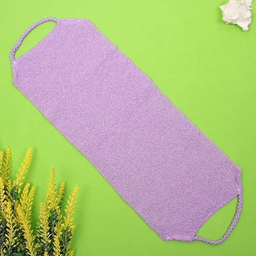 Мочалка скрабирующая японская Premium - Monako, цвет сиреневый, 1945 (растяг до 90см)_3