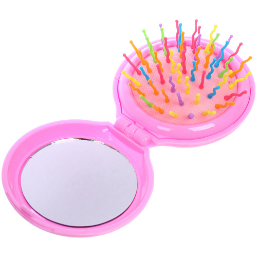 Расческа массажная складная детская АМОР, микс 4 дизайна, 6,52см (PVC коробка)_9