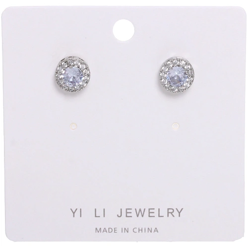 Серьги из гиппоалергенного металла со стразами ПАЛУМНА, классика, цвет золото и серебро, 1,2-dсм_8