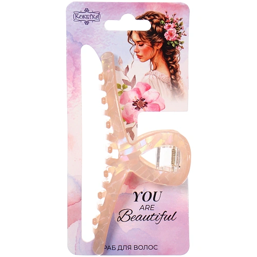 Заколка - краб для волос AKS-EMPIRE, петля, микс 6 цветов, 114,5см_5