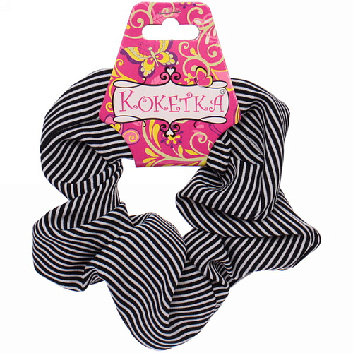 Резинка для волос Collection School, принт полоска, микс 6 цветов, d-10см_23