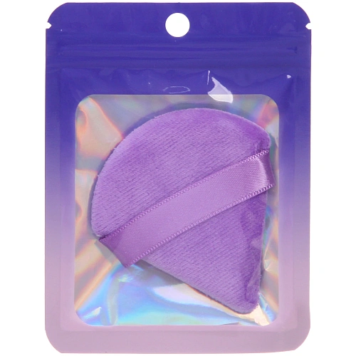 Пуховка-спонж для макияжа ЭФФЕКТО, капля, цвет фиолетовый, 43см_3