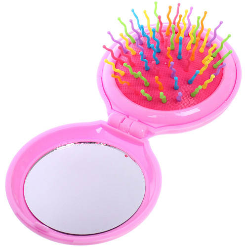 Расческа массажная складная детская АМОР, микс 4 дизайна, 6,52см (PVC коробка)_11