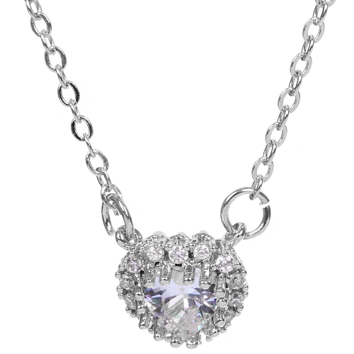 Подвеска из гиппоалергенного сплава со стразами АМОРИО, цвет серебро и золото, d-20см0,9см_5