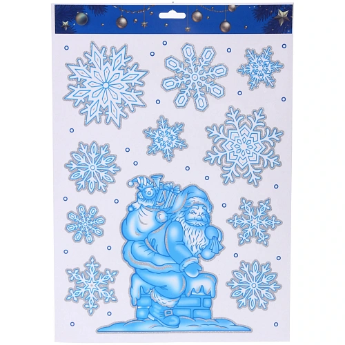 Наклейка на стекло Волшебная зима 4119 см, микс_14