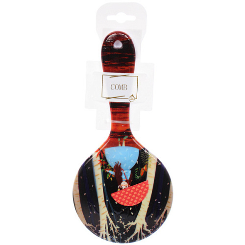 Расческа массажная круглая ЭФФЛОДИ, микс 4 дизайна, 2210см (PVC подвес)_9