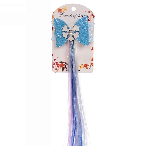 Зажимы для волос с нейлоном 1шт World of magic - Зимние чудеса, 4010 см_4