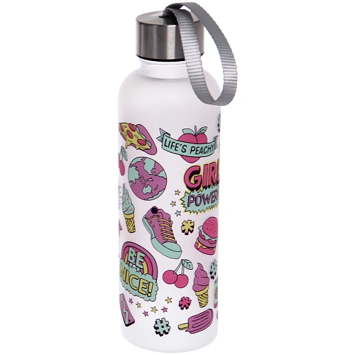 Бутылка питьевая пластиковая 600мл Летний микс, микс цветов_23