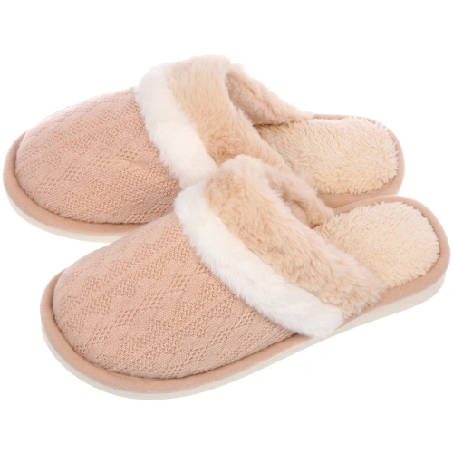 Тапочки женские домашние "DAISY", цвет бежевый, р-р 40-41