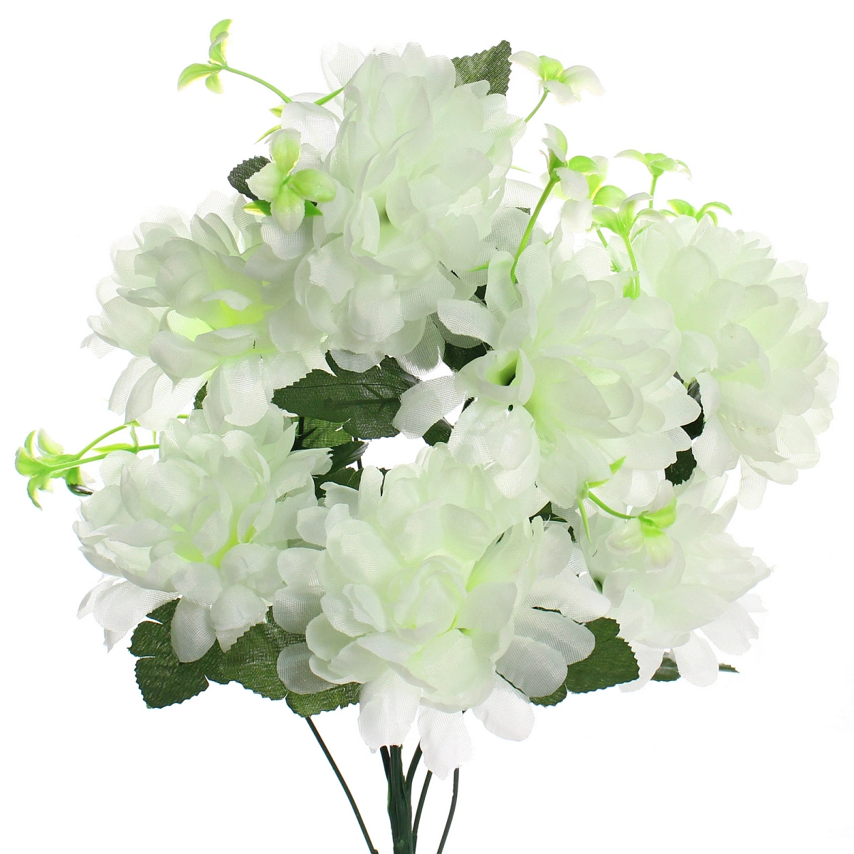 Искусственные цветы "Цветочная мелодия" Хризантемы 49см 7 цветков белые