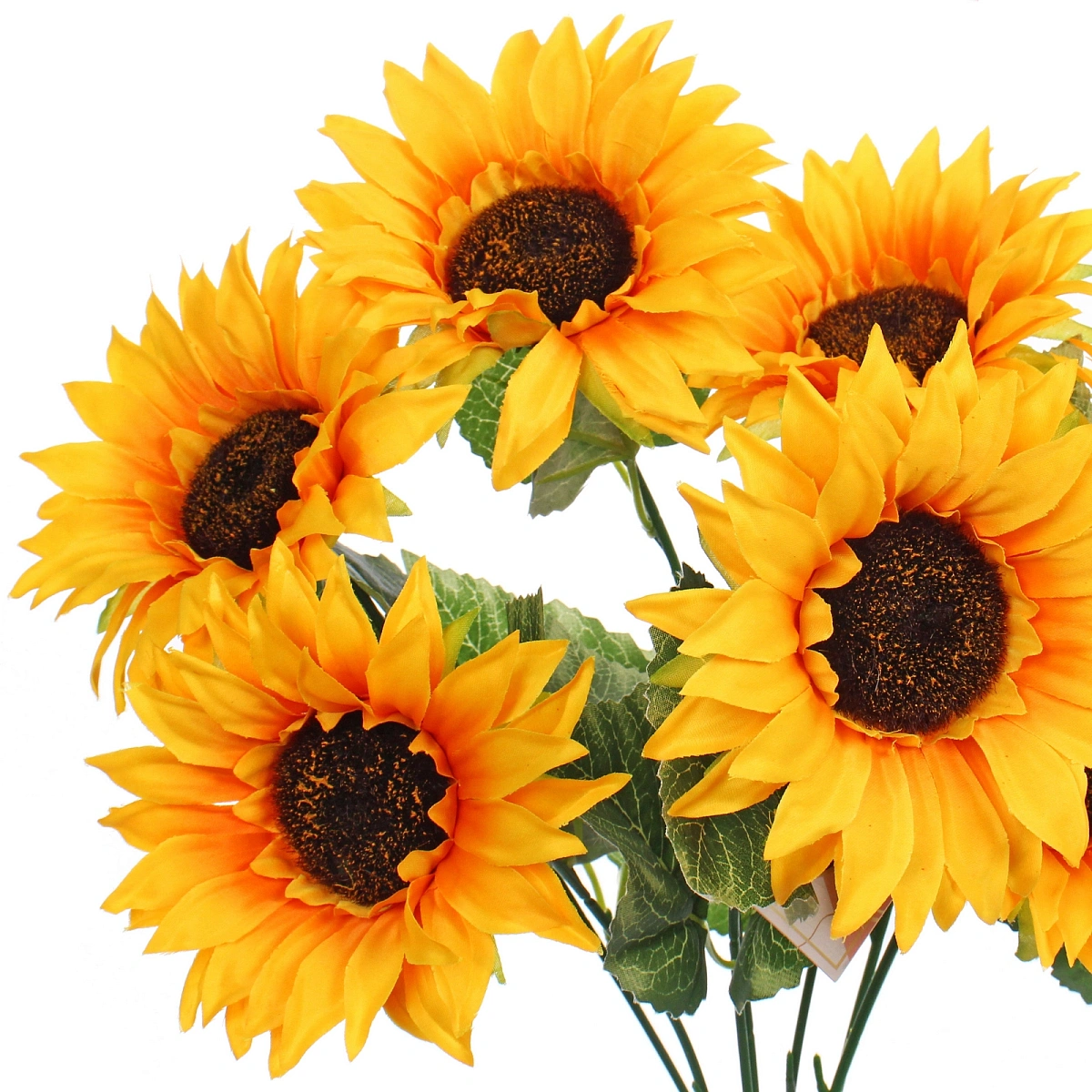 Искусственные цветы "Подсолнухи" 43см 7 цветков