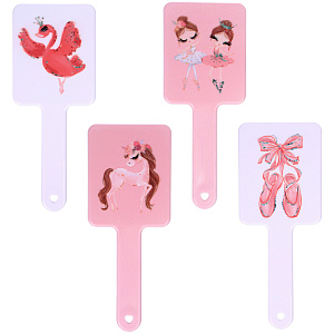 Расческа массажная квадратная форма "КОЛЛЕКЦИЯ ИМАНИ - МАЛЬТА", микс 4 дизайна, 22*9см (PVC подвес)