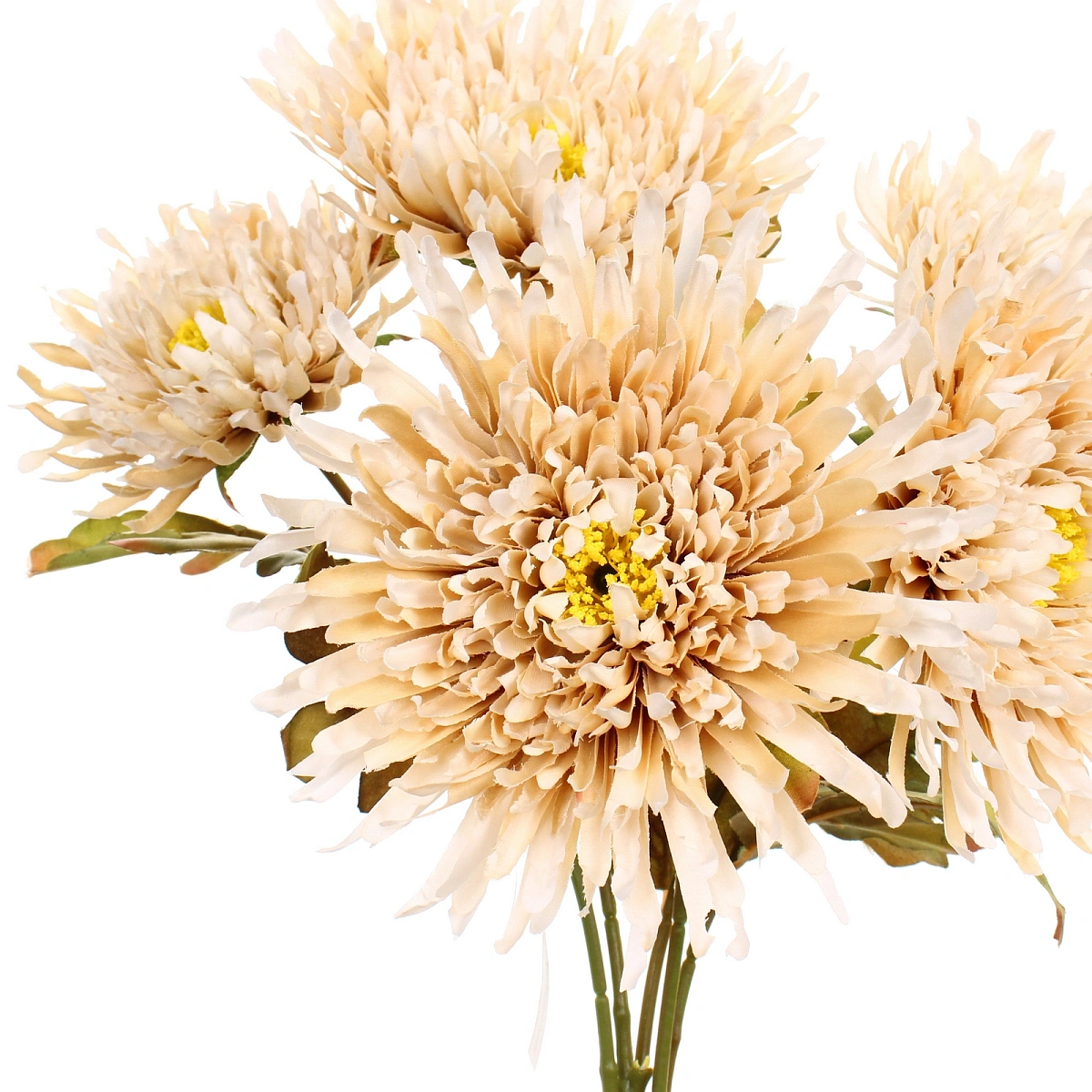 Искусственные цветы "Хризантема" 45см 5 цветков бежевый