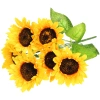 Искусственные цветы "Подсолнухи" 34см 7 цветков