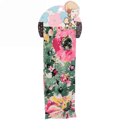 Повязка на голову Britney Room, принт цветы, микс 6 цветов, 207см_5