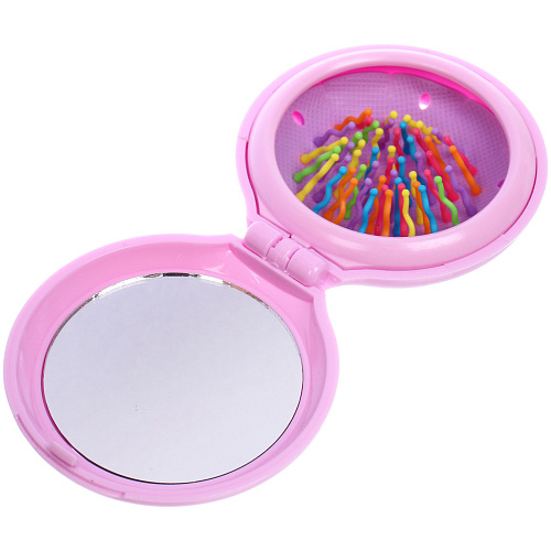 Расческа массажная складная детская АМОР, микс 4 дизайна, 6,52см (PVC коробка)_4