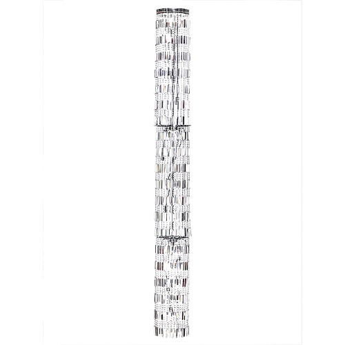 Люстра подвесная каскадная в стиле барокко "Триумф" 12*40Вт Е14 24*250см ZF-8702 C CR серебро/хром